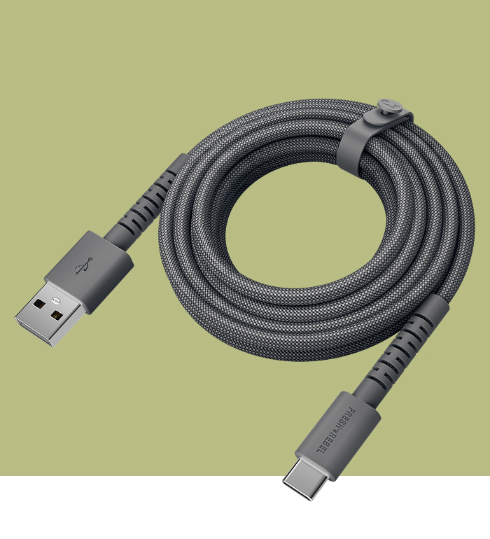 FlexWave USB-A to USB-C 70cm - Tangle Free